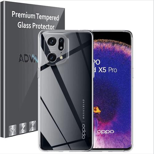 Advansia Coque Housse Etui Pour Oppo Find X5 Pro 5g Transparent Silicone