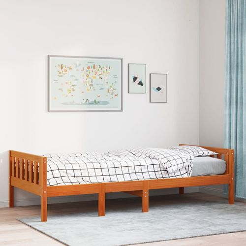 Vidaxl Lit Pour Enfants Sans Matelas Cire Marron 90x190 Cm Pin Massif