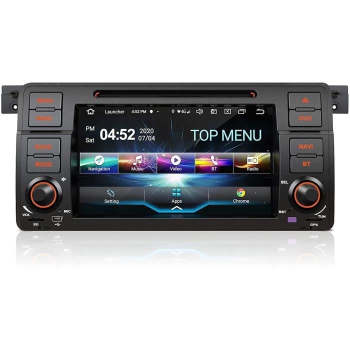 SWTNVIN Android 10 Autoradio stéréo Fits for BMW E46 M3 for Rover 75 MG ZT  Lecteur DVD Radio 7 Pouces HD Écran Tactile GPS Navigatio