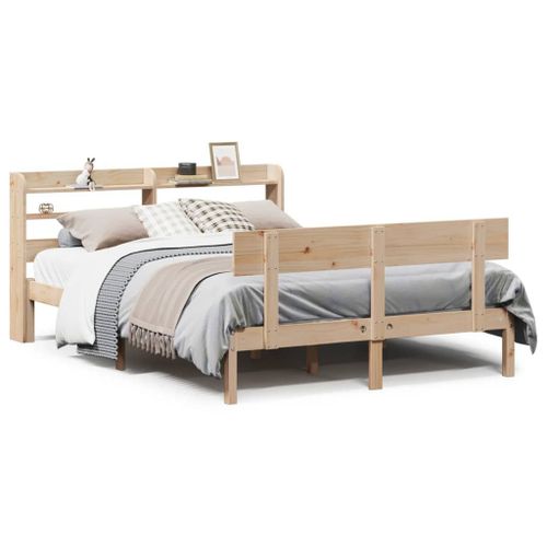 Vidaxl Cadre De Lit Sans Matelas 140x190 Cm Bois De Pin Massif