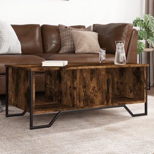 Vidaxl Table Basse Chêne Fumé 100x51x40 Cm Bois D'ingénierie