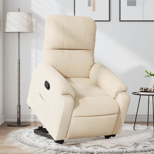 Vidaxl Fauteuil Inclinable Beige Tissu Microfibre