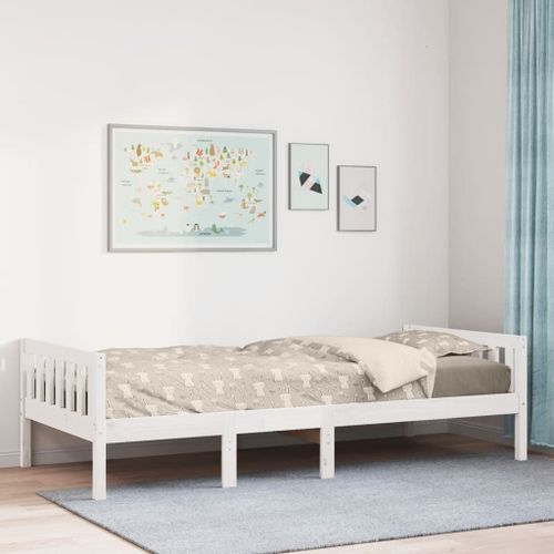 Vidaxl Lit Pour Enfants Sans Matelas Blanc 90x200cm Bois De Pin Massif