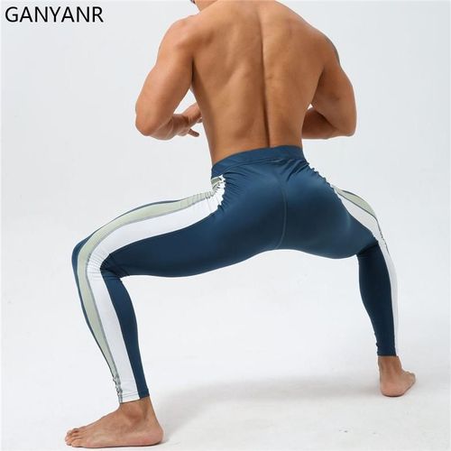 Ganyanr-Leggings De Sport À Compression Pour Homme,Pantalon De Course,De Fitness,D'entraînement,Thermique,En Spandex,Pour Temps Froid,Hiver