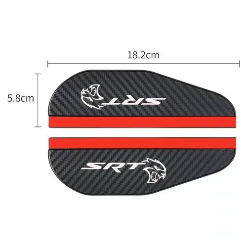 Rétroviseur Latéral En Fibre De Carbone,Eyebloguing De Pluie Pour Dodge Srt Charger Challenge Durango Er,Accessoires De Voiture,2 Pièces - Type Black