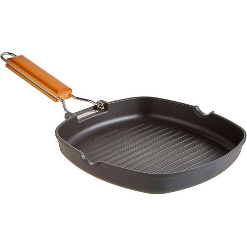 Poêle À Griller 28 X 28cm, Induction, Antiadhésive, Fonte D'aluminium Sans Pfoa Noir Wecook Ecostone