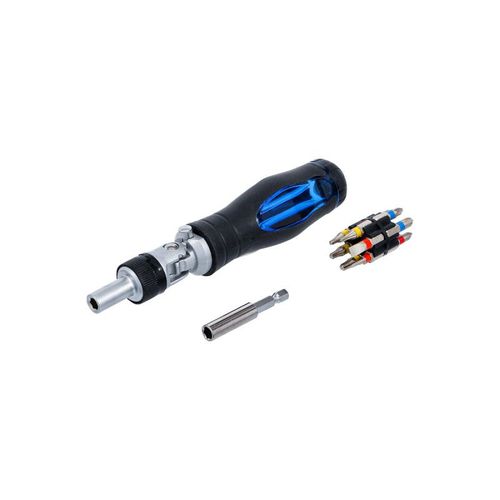 Jeu d embouts de tournevis articulé poignée rotative cliquet réversible BGS - 14 pcs - 70053