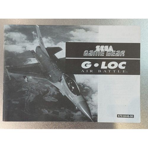 G Loc Air Battle - Notice Officielle Game Gear - Sega