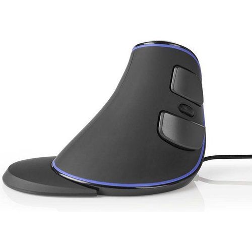 SOURIS ERGONOMIQUE FILAIRE 1600PP 6 BOUTONS NOIR