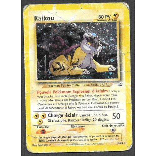 Carte Pokémon Raikou 13/64 [Holo] - Néo Révélation Wizards (Fr)