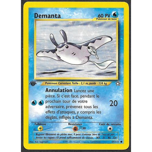 Carte Pokémon Demanta 64/111 [Premiere Edition 1] - Neo Genesis Wizards (Fr)