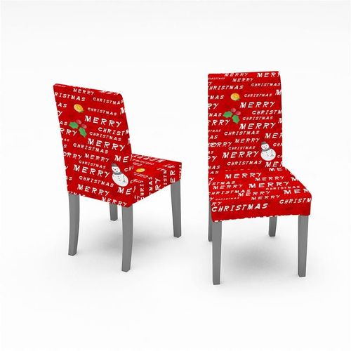 Nappe Et Housse De Chaise Imprimée De Noël, 140x210cm, Décoration Festive, Une Pièce, Élastique, Absorbante