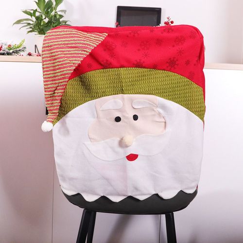 Housse De Chaise De Noël Motif Père Noël Bonhomme De Neige Elk Cerf Chapeau Sac De Siège Joli Pour Maison Hôtel Fournitures De Décoration De Fête De Noël