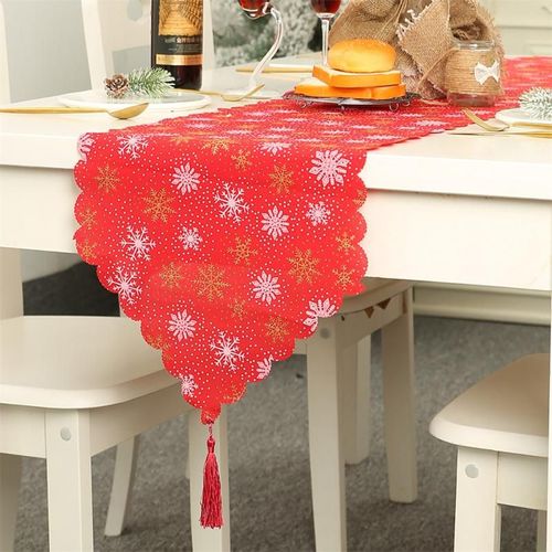 Chemin De Table En Lin Imprimé Anglais, Décoration De Noël, Napperon, Nappe Imprimée, Nouvelle Décoration, Ornements