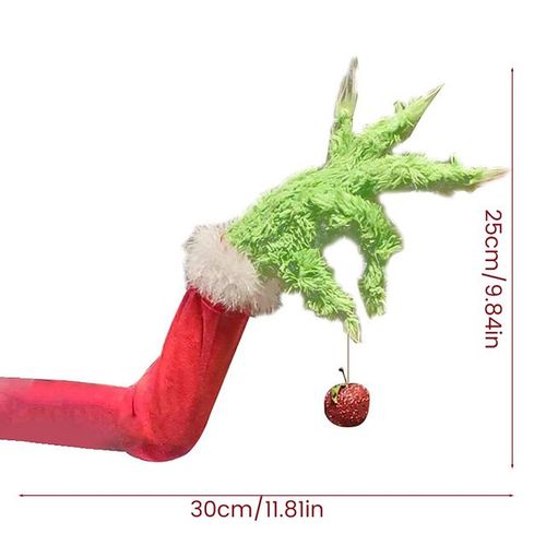 Décorations D'arbre De Noël Et Nouvel An En Fourrure, Joli Bras Vert Grinch Elfe, Support D'ornement, Accessoires De Décoration De Fête À Domicile, Livraison Directe