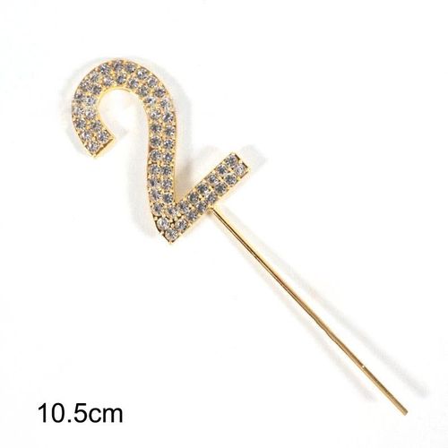 Incrustation De Carte Numérique En Diamant Or/Argent, 1 Pièce, Décoration De Gâteau En Alliage Or/Argent, Drapeau À Paillettes, Décoration De Dessert De Mariage Pour Réception-Cadeau Pour Bébé