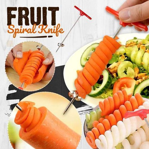 Couteau à spirale pour légumes et fruits, trancheur manuel en acier inoxydable, ustensile de cuisine, livraison directe