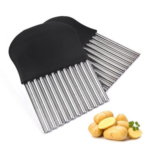 Trancheur de pommes de terre en acier inoxydable, pour frites, couteau ondulé, pâte, coupe-légumes et fruits, accessoires de cuisine