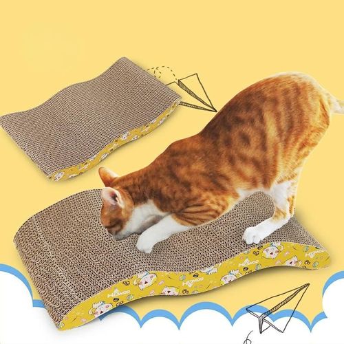 Tapis À Gratter En Papier Ondulé Pour Chat, Jouets De Luxe, Pour Chaton, Grattoir À Ongles, Matelas, Herbe-Aux-Chats Biologique, Cadeau