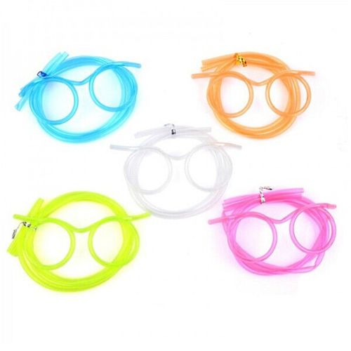 Pailles À Boire En Plastique Pour Enfants, Art Créatif Et Amusant, Bricolage, Lunettes, Fête D'anniversaire, Vente En Gros