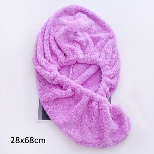 Bonnet De Douche À Séchage Rapide, Accessoires De Bain, Serviette Pour Cheveux Secs De Style Coréen, Tour En Velours De Corail Super Absorbant 28x68cm, 1 Pièce