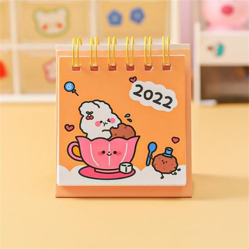 Calendrier De Bureau Ours Mignon De Dessin Animé 2022, Mini Calendrier Quotidien Hebdomadaire, Planificateur De Table, Organisateur De Calendrier Annuel
