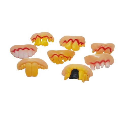 Faux Dentier De Vampire, 8 Pièces, Accessoire De Décoration D'halloween, Jouet Amusant, Déguisement De Fête