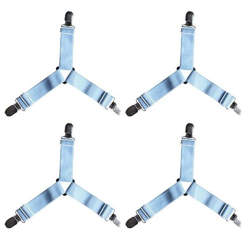 Ensemble De 4 Clips Pour Drap De Lit Élastique, Bretelles Réglables, Robuste Pour La Maison