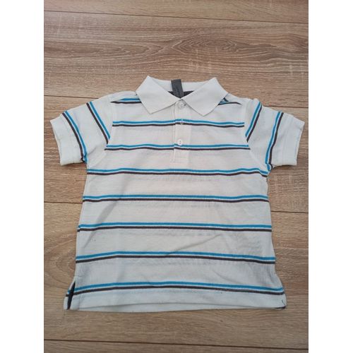 Tee Shirt Polo Marque Mini 2 Ans (Blanc)