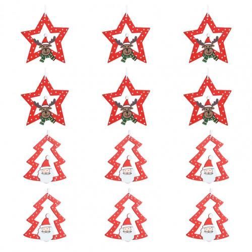 Pendentif De Noël Rouge Résistant À L'Usure, Ornements Pour Mariage, Bricolage Artisanal