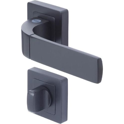 YALE - YPP7-B-CB Poignée de porte carrée de 7 noir YALE - Modele Bologna - verrouillage bouton