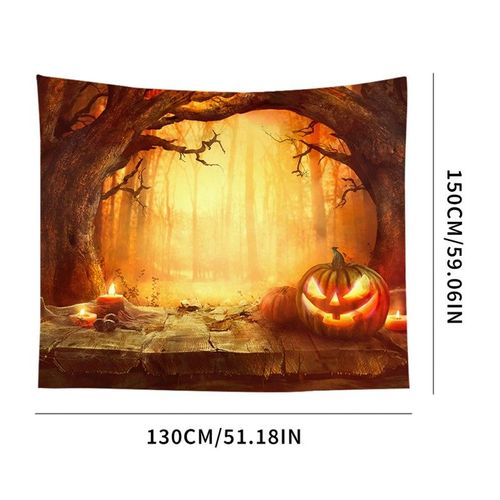 Couverture Murale Suspendue Pour Halloween, Décoration D'Halloween, Citrouille, Tête De Mort, Tapisserie Pour Chambre À Coucher, Salon, Dortoir, Décoration De Maison