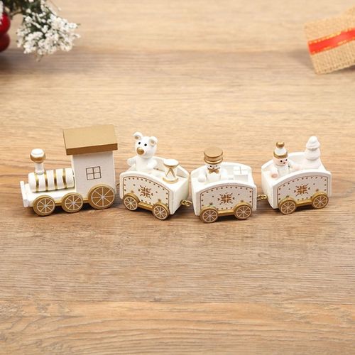 Pendentif De Noël En Bois Durable, Petit Train, Exquis, Surface Lisse Pour La Maison, Ornements De Noël