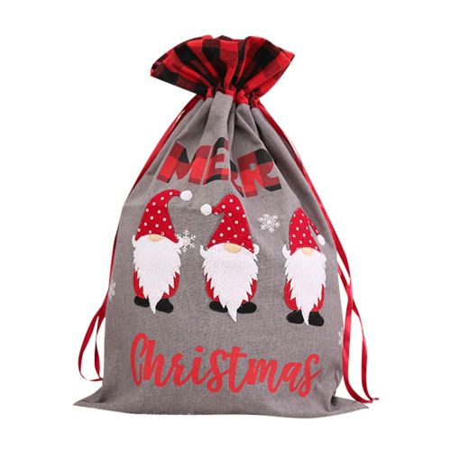 Sac Cadeau De Noël À Cordon Coulissant, Sac D'Emballage Pour Bonbons Pour Enfants, Forester Rouge, Emballage Cadeau À Cordon Coulissant