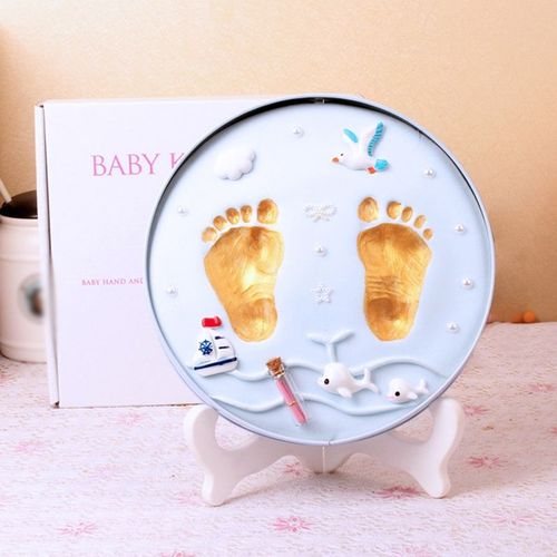 Ensemble D'Empreintes De Mains Et De Pieds Pour Bébé, Souvenirs De Bricolage, Cadeau De Cent Jours, Moule À Empreintes De Mains Et De Pieds