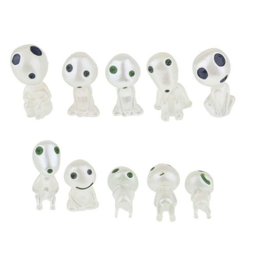 Mini Figurines Luisant Dans La Nuit Ghibli, 10 Pièces/Lot, Poupées Elfes Lumineuses En Résine, Figurines De Dessin Animé, Jouets Cadeaux Pour Enfants