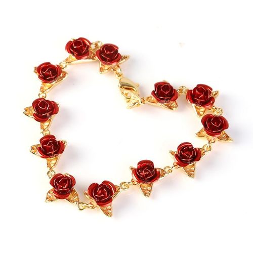 Bracelet De Saint-Valentin Rose, Magnifique Cadeau Pour La Fête Des Mères, Taille Ajustable, Bijoux À La Mode, 1 Pièces