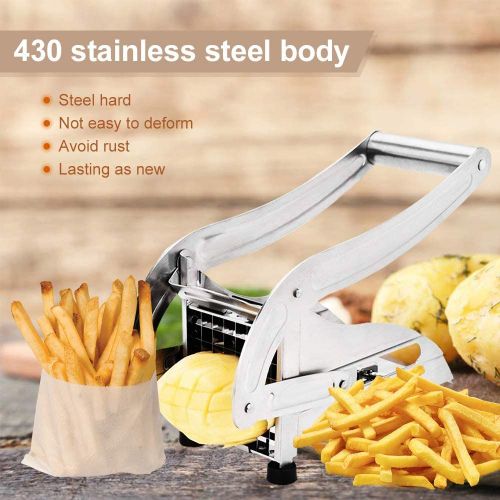 Coupe-pommes de terre à 2 lames en acier inoxydable, trancheuse pour concombre, légumes, carottes, outils de cuisine