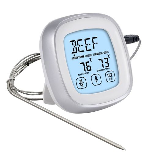 Sonde de thermomètre numérique LCD pour la cuisson de la viande, contrôle intelligent à écran tactile pour le four à viande, BBQ
