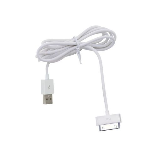 MUVIT - Câble de chargement / de données - Apple Dock mâle pour USB mâle - 1.2 m - blanc - pour Apple iPad/iPhone/iPod (Apple Dock)