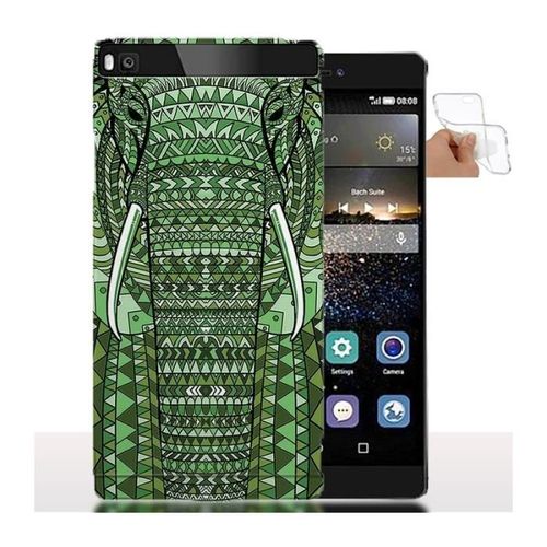 Coque Huawei P8 Lite Elephant Azteque Vert
