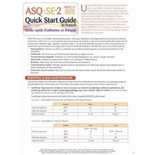 Asq(R) Se-2 Quick Start Guide In French