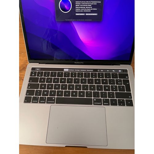 Apple MacBook Pro Touch Bar 2018 - 13.3" Intel Core i5 - 2.3 Ghz - Ram 16 Go - SSD 512 Go