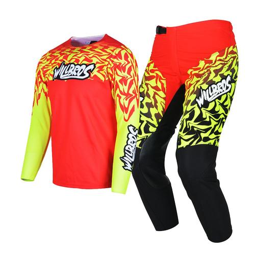 Rouge Taille Maillot Ym Pantalon 22 Combinaison De Course Pour Enfants, Maillot Et Pantalon Pour Enfants, Ensemble D'équipement De Motocross Mx, Vélo Hors Route, Dirt Bike, Vtt, Moto Pour Garçons