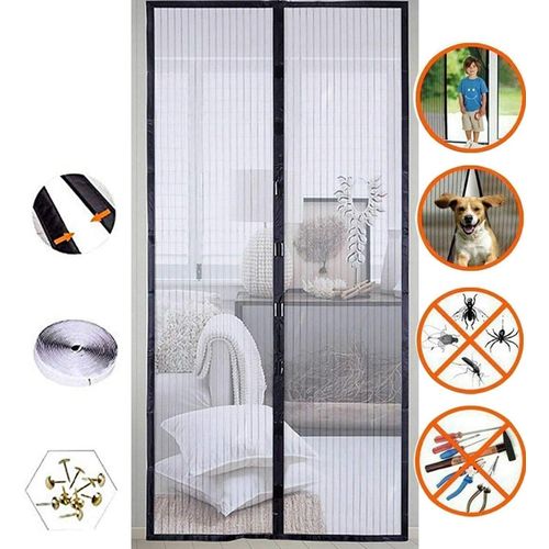 Rideau D'Été Anti-Moustiques, Filet Magnétique, Fermeture Automatique, Moustiquaire De Porte De Cuisine, Livraison Directe