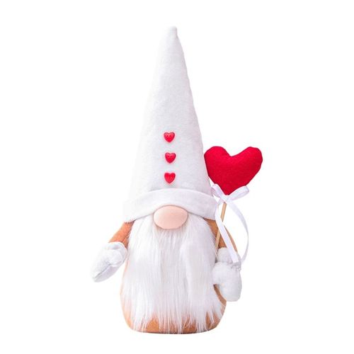 Peluches De Saint-Valentin Rouge, Gnome, C¿Ur D'Amour Sans Visage, Fait À La Main, Tomte Suédoise, Décor De Vacances, Saint-Valentin, Noël