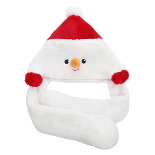 Casquette De Noël Avec Oreilles Mobiles, Chapeau Amusant Kawaii, Chapeau De Fête En Peluche, Cadeau Créatif De Noël Pour Enfants, 1 Pièce