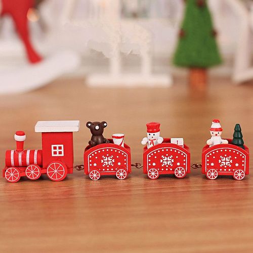 Train De Noël En Bois, Décoration Pour La Maison, Jouets, Artisanat, Table Décorative, Nouvel An 2021
