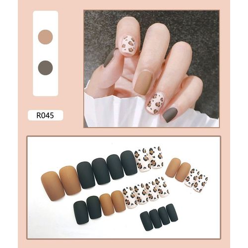 Autocollants Pour Ongles Amovibles, Faux Ongles Rouges En Filet, Couverture Complète, Colle Pour Bandeau, 24 Pièces/Boîte