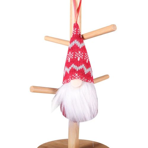 Pendentif De Noël Tricoté Sans Visage, 1 Pièce, Petit Sapin Suspendu, Ornements D'Arbre De Noël, Cadeau Non Tissé Rouge Suspendu
